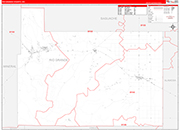 Rio Grande Wall Map Red Line Style